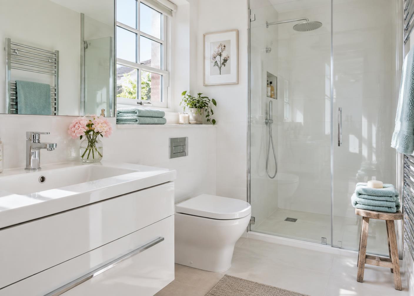 Bathrooms after cleaning