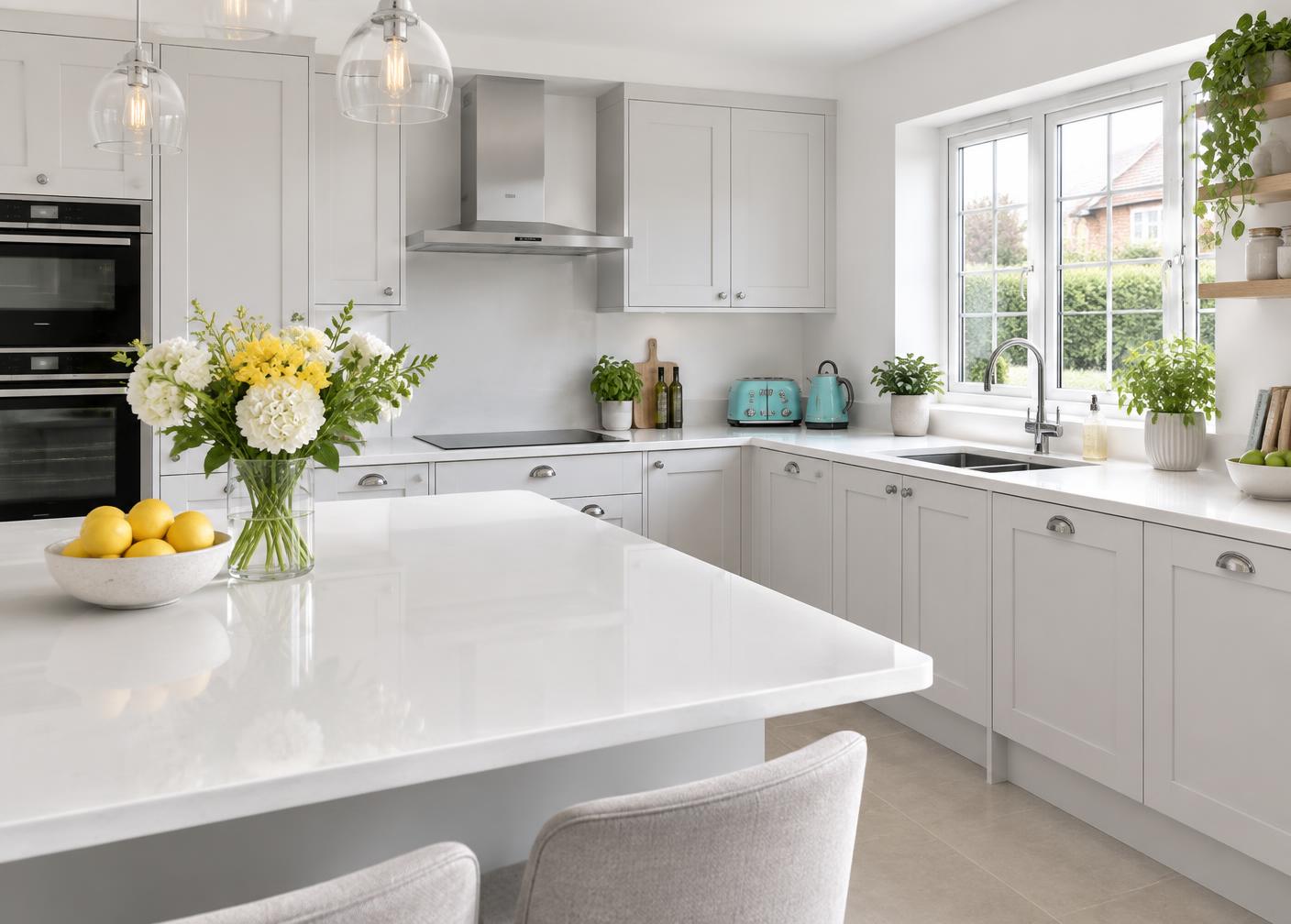Kitchen surfaces after cleaning